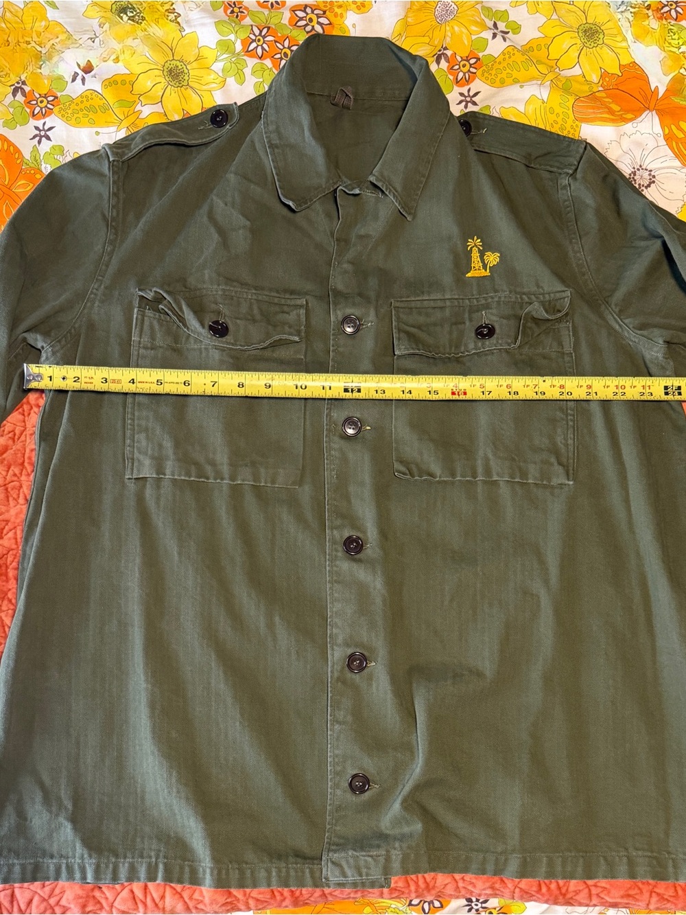 Port LBC - Men's Olive Green Military-Style Button Front Jacket